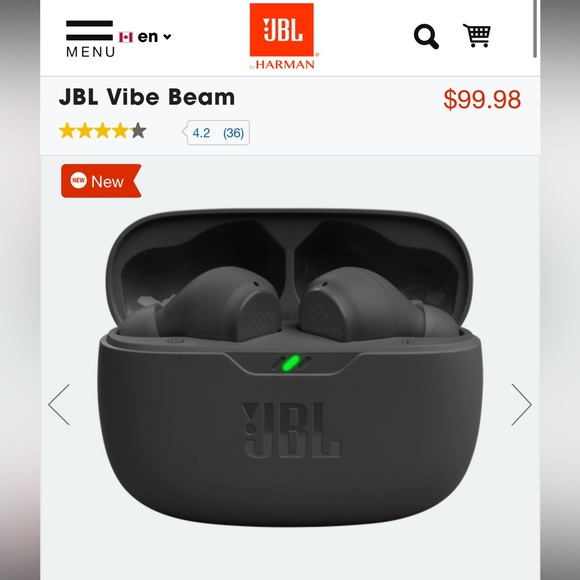 [SOLD] NEW JBL Vibe Beam wireless Bluetooth earbuds - Picture 5 of 8